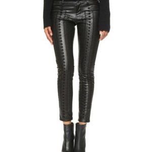 Blank NYC Embroidered Stitch Leather Pant NWOT